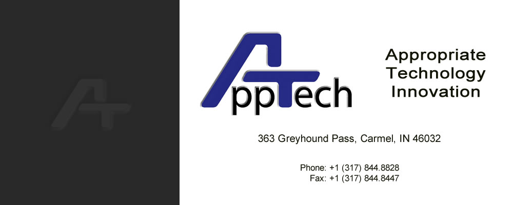AppTech, Inc. Appropriate Technology Innovation. (317)844.8828 www.AppTechIn.com, info@AppTechIn.com